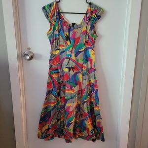 Vintage Le Gaillard colorful cotton dress